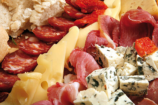 Kleines Abendessen, die Brettljause aufs Zimmer